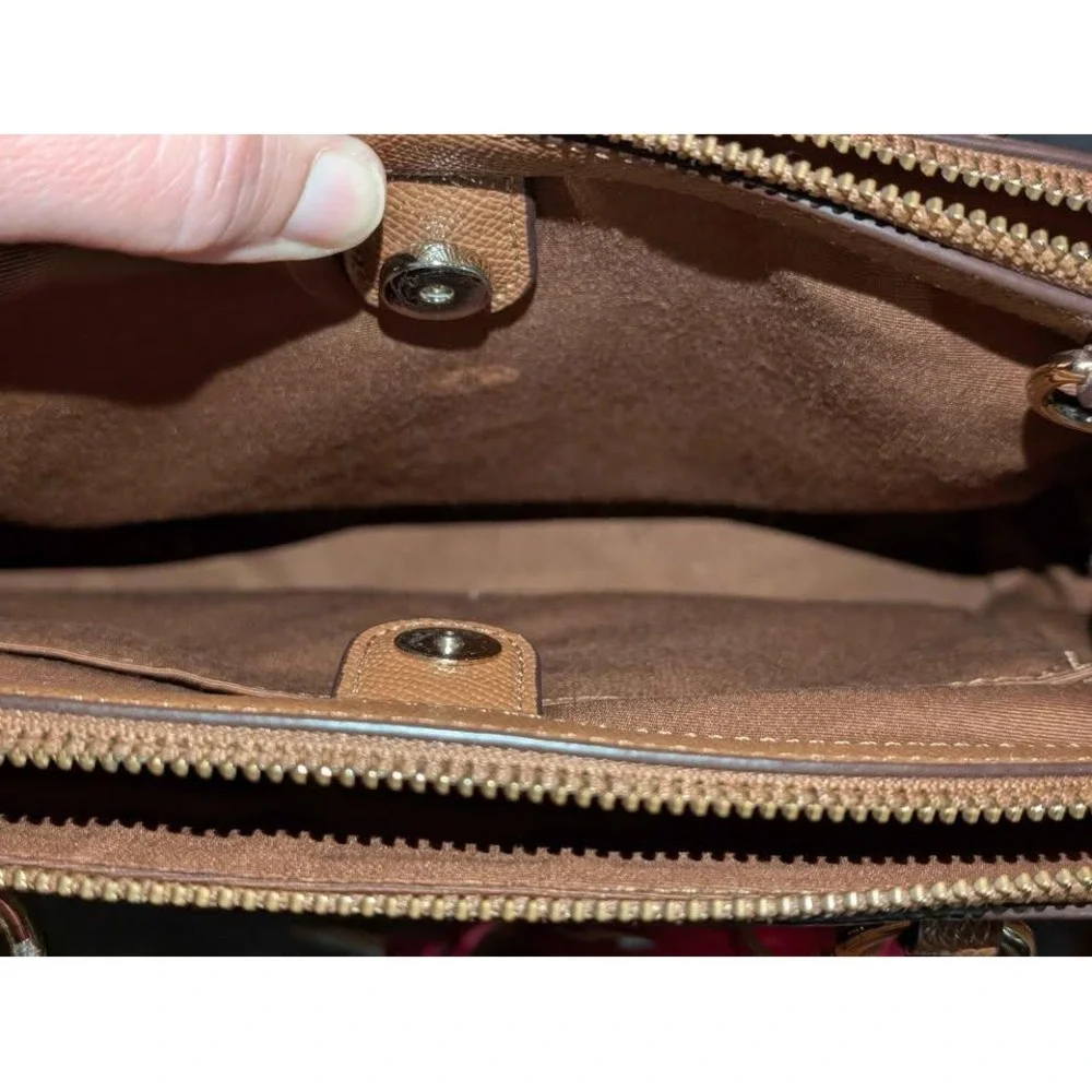 Coach Christie Carryall Small Pebbled Leather Satchel Cognac‎ F57523